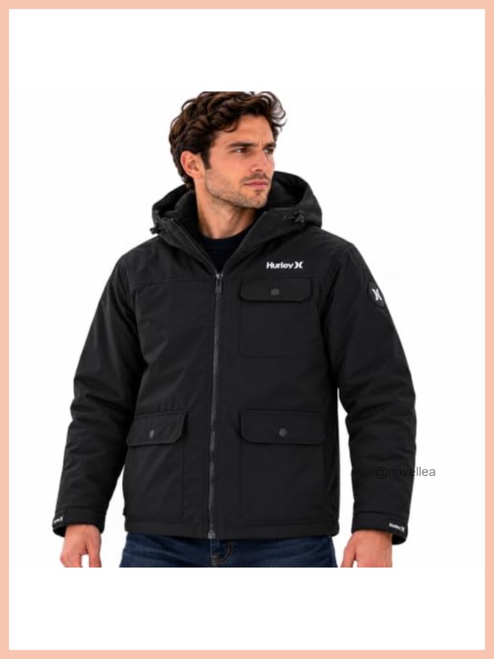 Hurley Sherpa Lined Hooded Winter Parka Jacket